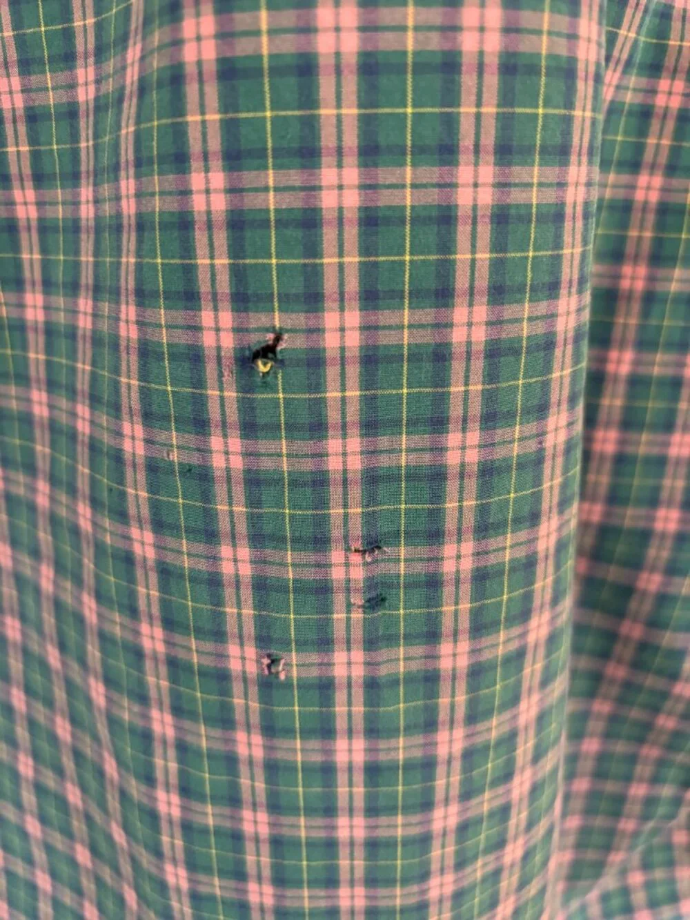J.Crew Green Pink Plaid Long Sleeve Button Down Shirt Mens M AS-IS